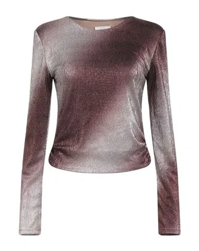 Motel Woman Top Burgundy Size S Polyester, Viscose, Elastane In Multi