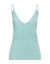 Motel Woman Top Light Green Size Onesize Viscose, Polyamide In Green