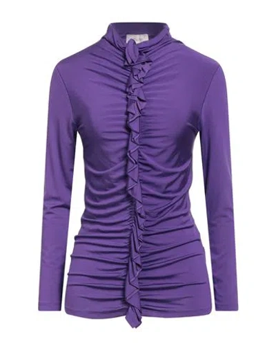 Motel Woman Top Purple Size S Viscose, Elastane