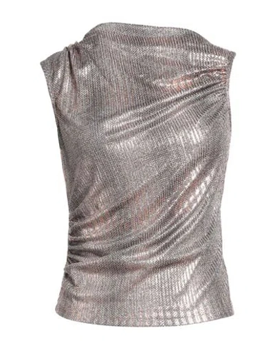 Motel Woman Top Rose Gold Size M Polyester, Elastane, Viscose