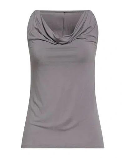 Motel Woman Top Taupe Size M Bamboo Fiber, Elastane In Brown