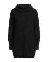 Motel Woman Turtleneck Black Size Onesize Acrylic, Polyamide, Mohair Wool
