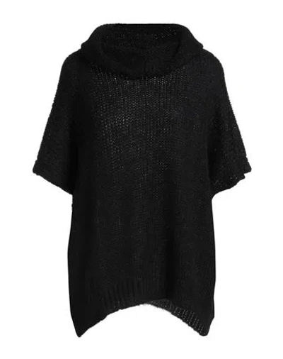 Motel Woman Turtleneck Black Size Onesize Acrylic, Polyamide, Mohair Wool