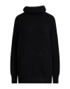 Motel Woman Turtleneck Black Size Onesize Acrylic, Wool, Polyamide, Elastane In Black
