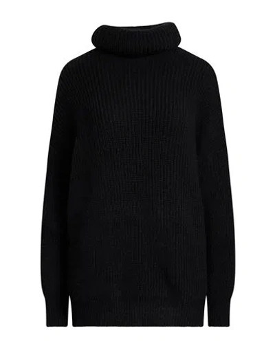 Motel Woman Turtleneck Black Size Onesize Acrylic, Wool, Polyamide, Elastane