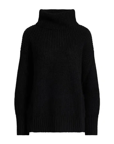 MOTEL MOTEL WOMAN TURTLENECK BLACK SIZE ONESIZE ACRYLIC, WOOL, VISCOSE, ALPACA WOOL