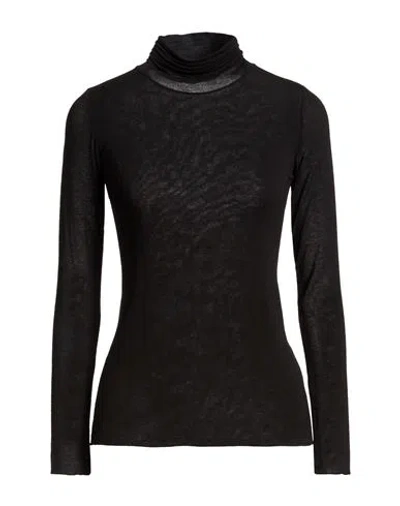 Motel Woman Turtleneck Black Size Onesize Viscose, Nylon, Cashmere, Elastane