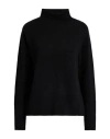 Motel Woman Turtleneck Black Size Onesize Wool, Viscose, Nylon, Cashmere In Black