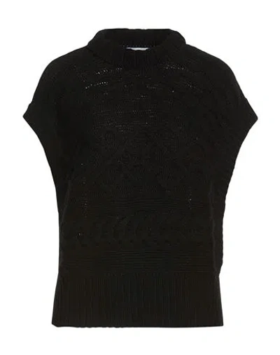 Motel Woman Turtleneck Black Size Onesize Wool, Viscose, Polyamide, Cashmere