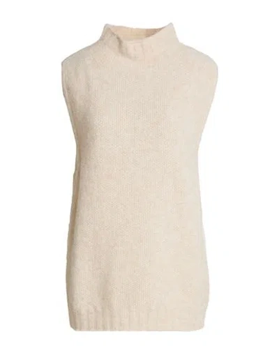 Motel Woman Turtleneck Cream Size Onesize Acrylic, Polyamide, Alpaca Wool, Wool, Elastane