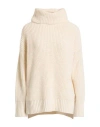 Motel Woman Turtleneck Cream Size Onesize Acrylic, Wool, Viscose, Alpaca Wool In White
