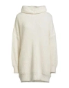 Motel Woman Turtleneck Ivory Size Onesize Acrylic, Polyamide, Mohair Wool In White