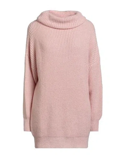 Motel Woman Turtleneck Light Pink Size Onesize Acrylic, Polyamide, Mohair Wool