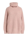 Motel Woman Turtleneck Pink Size Onesize Acrylic, Wool, Polyamide, Elastane