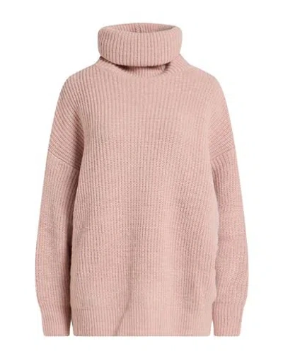 Motel Woman Turtleneck Pink Size Onesize Acrylic, Wool, Polyamide, Elastane