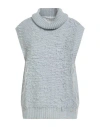 Motel Woman Turtleneck Sky Blue Size Onesize Acrylic, Polyamide, Mohair Wool