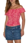 Motel Yokai Paisley Off The Shoulder Top In Multi
