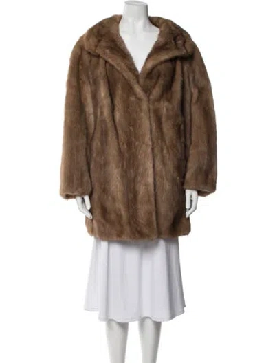 Pre-owned Motes Furs Mink Fur Coat In Brown