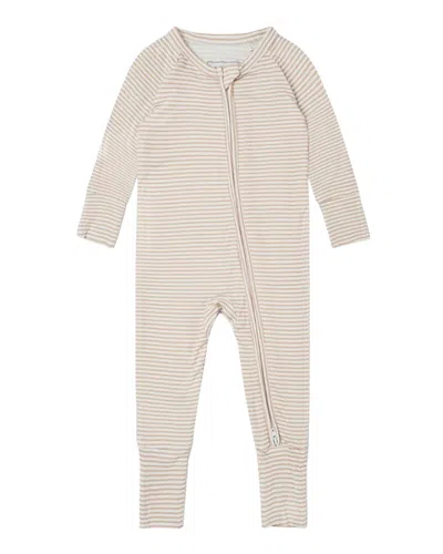 Motette Boys' Oatmeal Stripe Bamboo Sleeper - Baby In Multi