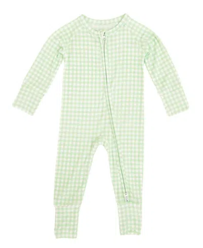 Motette Boys' Pistachio Gingham Bamboo Sleeper - Baby