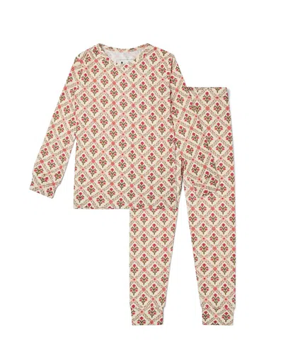 Motette Girls' Holly Trellis Pajama Set - Little Kid, Big Kid In Multi