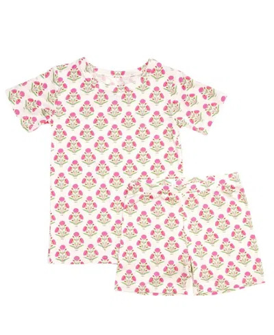 Motette Girls' Pink Posy Pajama Set - Baby, Little Kid
