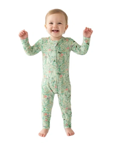 Motette Babies'  Long Sleeve And Pajama Buttery Soft Sleeper In Green