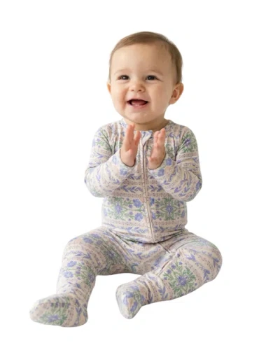 Motette Babies'  Long Sleeve And Pajama Buttery Soft Sleeper In Multi