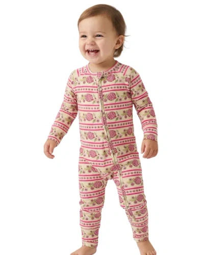 Motette Babies'  Long Sleeve And Pajama Buttery Soft Sleeper In Pink