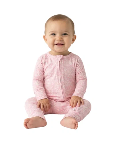 Motette Babies'  Long Sleeve And Pajama Buttery Soft Sleeper In Pink