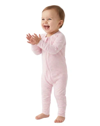Motette Babies'  Long Sleeve And Pajama Buttery Soft Sleeper In Pink