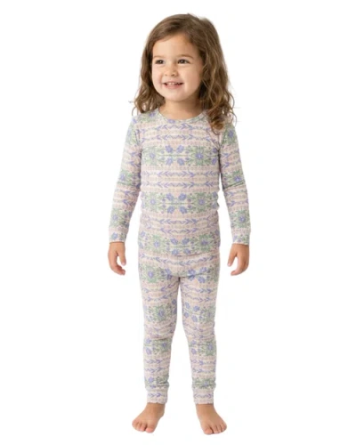 Motette Kids'  Long Sleeve And Pants Pajama Set In Blue