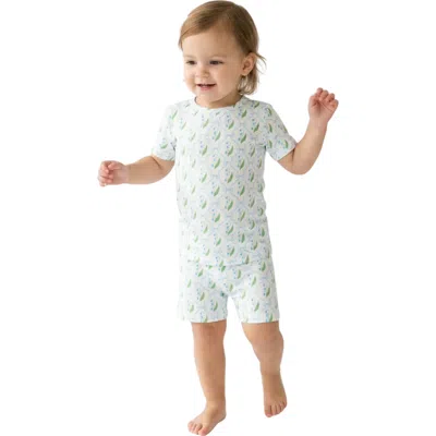 Motette Kids'  Short Sleeve And Shorts Buttery Soft Pajama Set In Blue