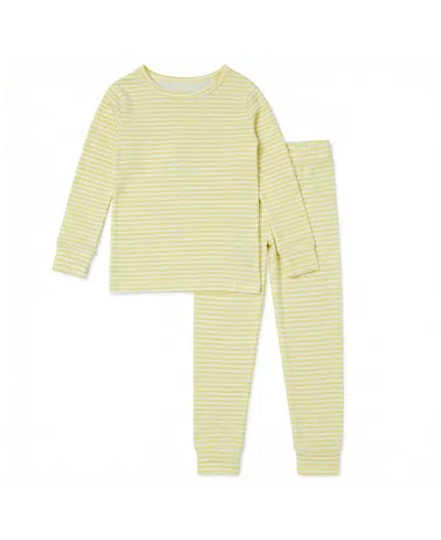 Motette Unisex Lemon Stripe Pajama Set - Little Kid, Big Kid In Yellow