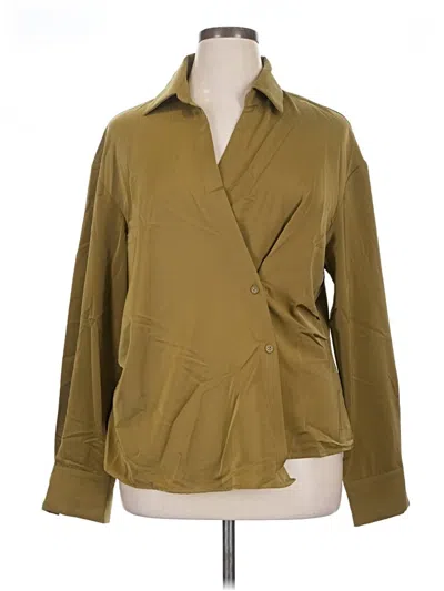 Pre-owned Motf 3/4 Sleeve Blouse In Green