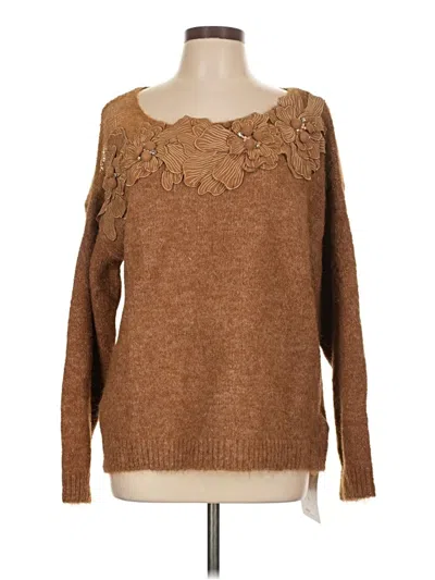 Pre-owned Motf Pullover Sweater In Brown