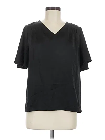 Pre-owned Motf Short Sleeve Blouse In Black