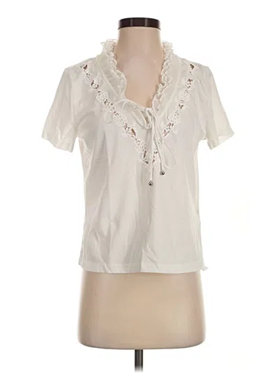 Pre-owned Motf Short Sleeve Blouse In Ivory