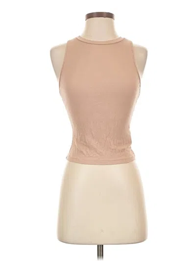 Pre-owned Motf Tank Top Tan Halter Neckline Tops