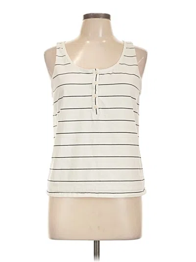 Pre-owned Motf Tank Top White Halter Neckline Tops