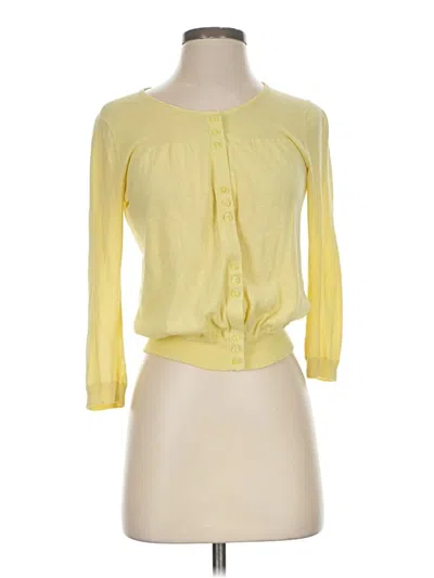 Pre-owned Moth 3/4 Sleeve Blouse In Yellow