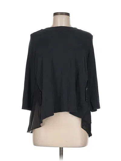 Pre-owned Moth 3/4 Sleeve Top Black Boatneck Tops