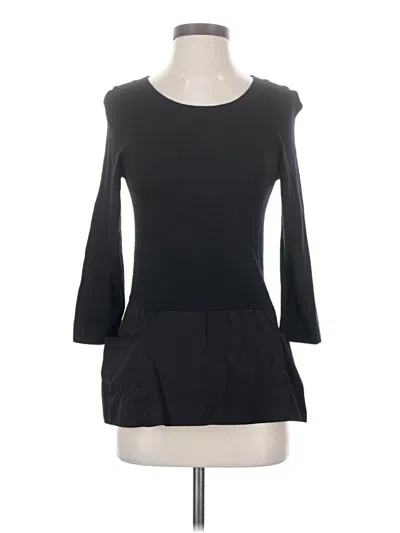 Pre-owned Moth 3/4 Sleeve Top Black Boatneck Tops