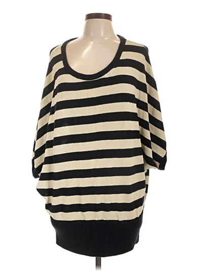 Pre-owned Moth 3/4 Sleeve Top Gold Scoop Neck Tops