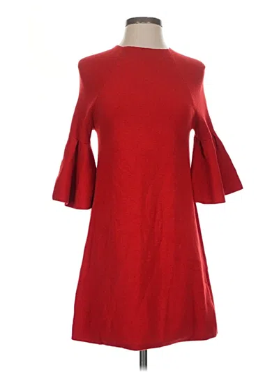 Pre-owned Moth 3/4 Sleeve Top Red Boatneck Tops