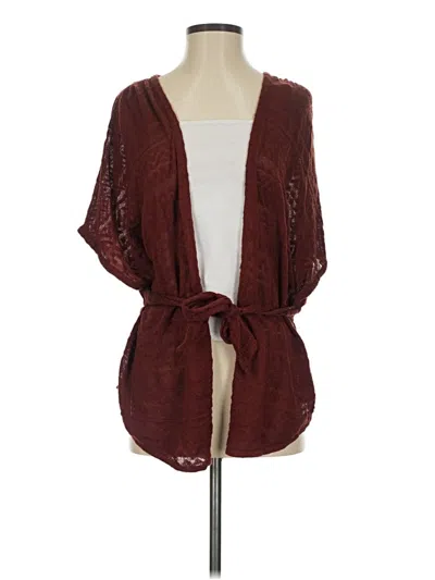 Pre-owned Moth Cardigan Sweater In Burgundy