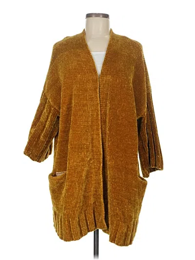 Pre-owned Moth Cardigan Sweater In Gold