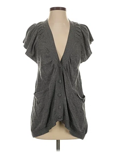 Pre-owned Moth Cardigan Sweater In Gray