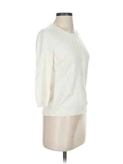 Pre-owned Moth Cardigan Sweater In White