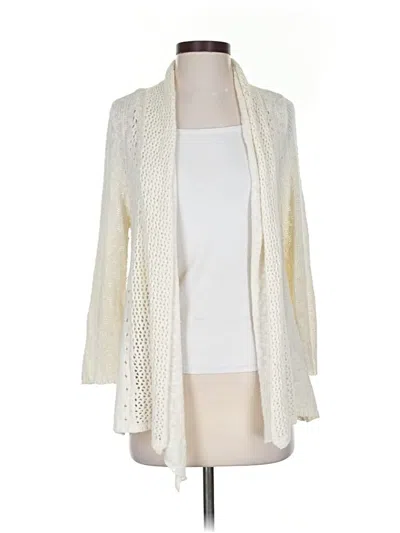 Pre-owned Moth Cardigan Sweater In White